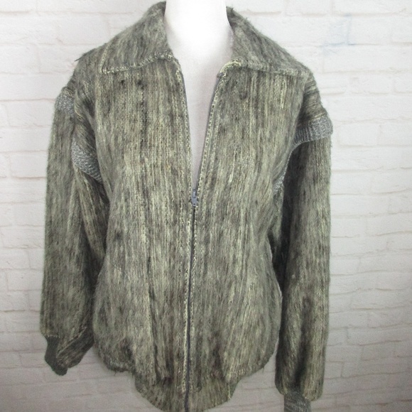 Vintage Wool Tweed 2 in One Zip Off Sleeves Coat - Picture 1 of 8